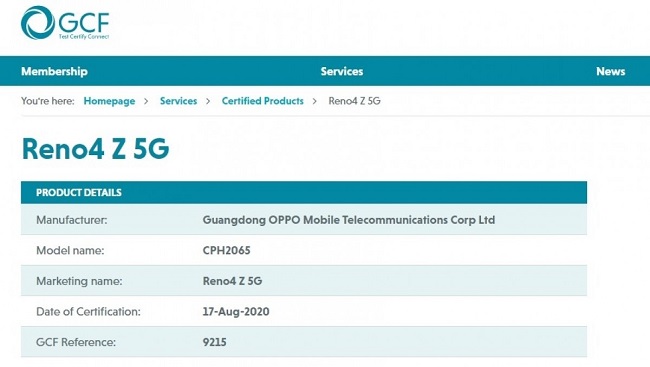 Bằng chứng cho thấy Reno4 Z 5G là tên gọi khác của OPPO A92s