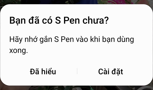 Tính năng báo quên bút S-Pen thú vị quá