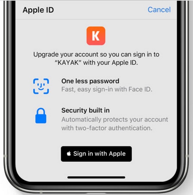 Dễ dàng khi đăng nhập tài khoản Apple
