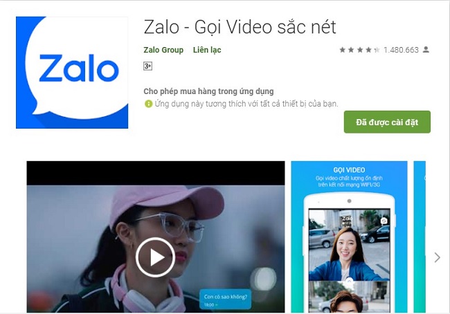 Cài đặt Zalo trên Smartphone
