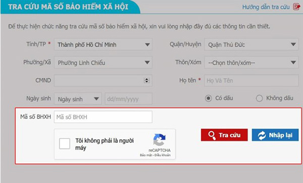 Xác nhận Tôi không phải là người máy để tiến hành tra cứu