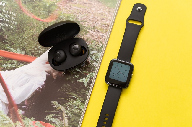 Realme Watch có trọng lượng nhẹ, dây đeo cao su mềm và giá bán rẻ nhất trong các thương hiệu smartphone tại Việt Nam