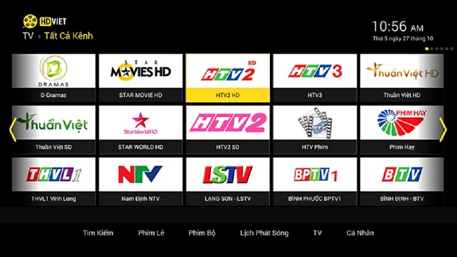 Giao diện ứng dụng HDViet