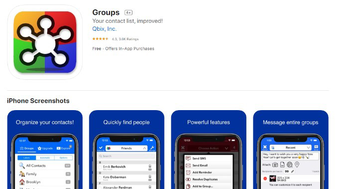 Xóa danh bạ 1 người và nhiều người trên iPhone bằng Download Groups Contacts