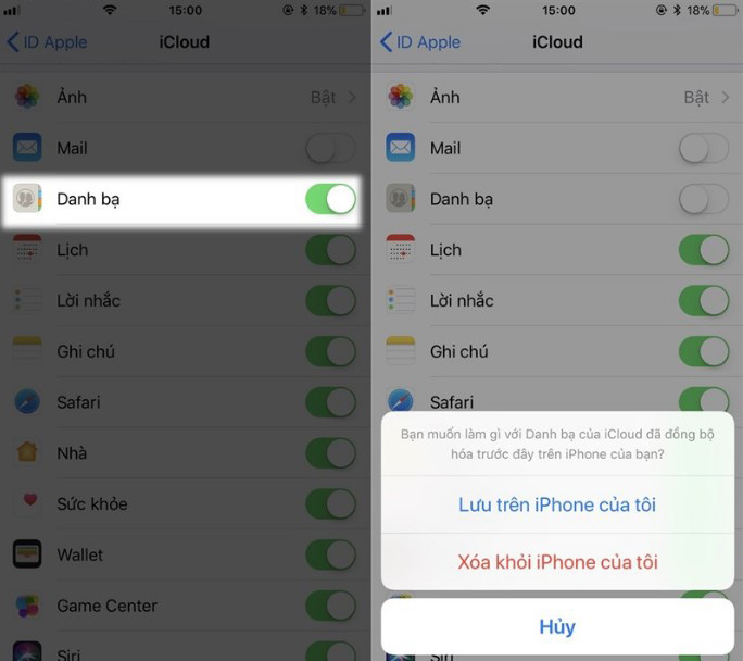 Cách xóa toàn bộ danh bạ trên iPhone