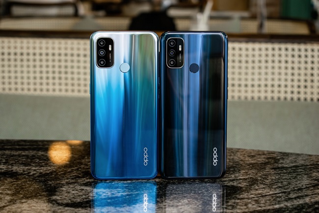 OPPO A53 có hai tùy chọn màu sắc sống động bao gồm Xanh Thời Thượng và Đen Mạnh Mẽ