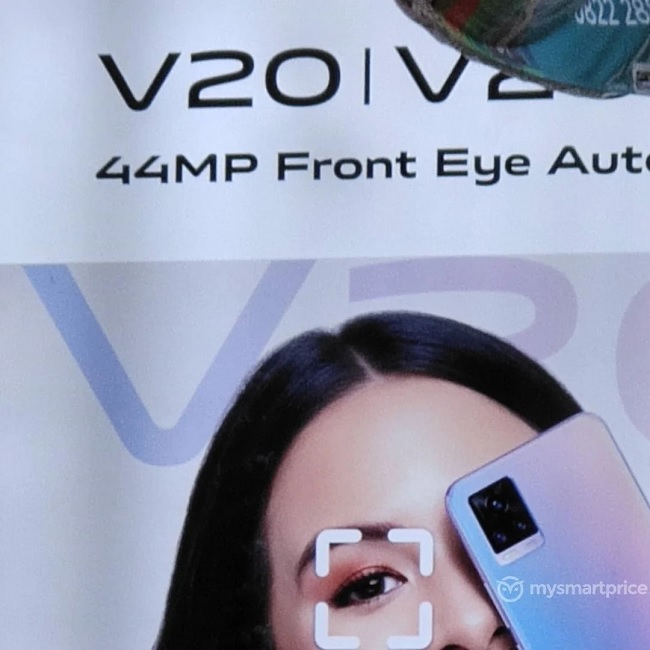 Poster quảng cáo "vô tình" cho biết Vivo V20 sẽ sở hữu một camera selfie 44MP