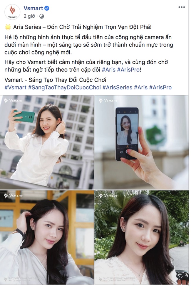 Loạt ảnh thực tế Vsmart Aris Pro được hãng chia sẻ trên fanpage chính thức