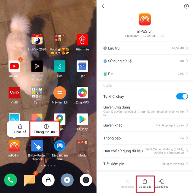 Gỡ ứng dụng không cần thiết
