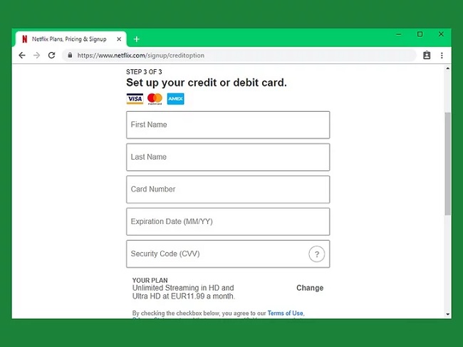 Điền đầy đủ thông tin thẻ ngân hàng