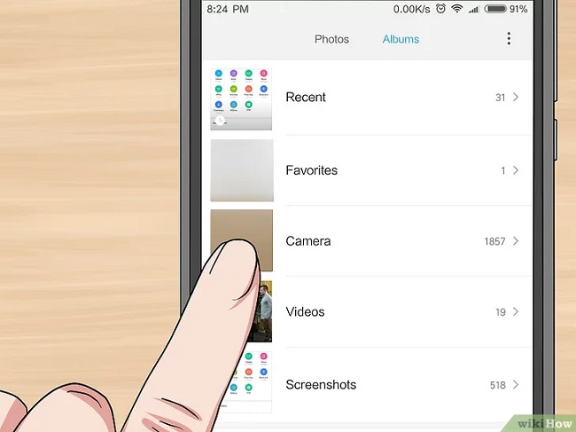 Nếu muốn chuyển toàn bộ ảnh trong điện thoại Samsung sang thẻ nhớ bạn hãy chọn vào Camera (Máy ảnh)