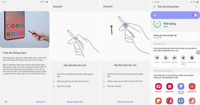 Galaxy Note 20 series hỗ trợ 5 cử chỉ giúp thao tác điều hướng theo kiểu không cần chạm màn hình khá thú vị