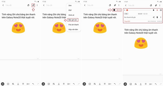 Tính năng Audio Bookmark giúp thu âm và ghi chú cùng lúc rất tiện lợi, tăng độ chính xác, nâng cao chất lượng công việc