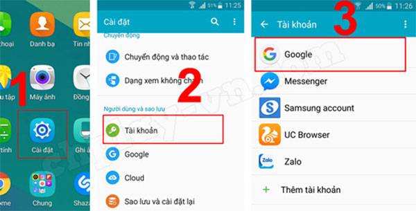 Thoát tài khoản CH Play trong phần Cài đặt