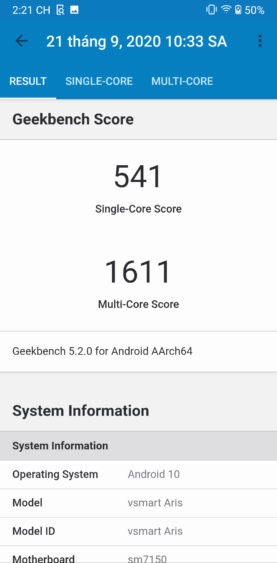 Đo điểm trên phần mềm Geekbench 5