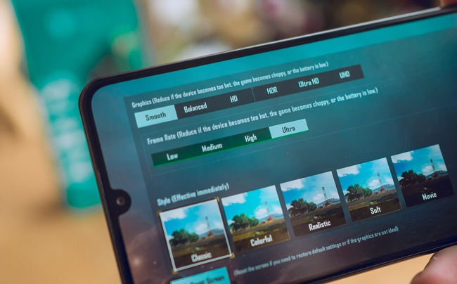 Cài đặt đồ họa ở mức thấp nhất