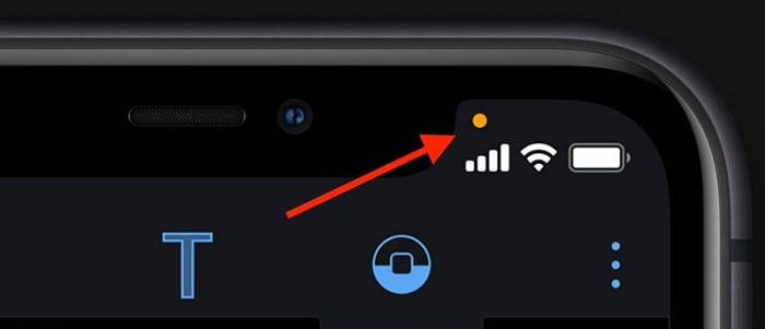 Dấu chấm nhỏ thông báo camera, ghi âm hoạt động trên iPhone 11 sau khi nâng cấp lên iOS 14