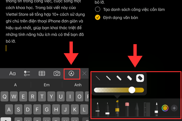 ghi chú trên iphone