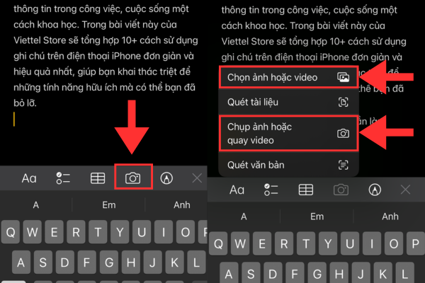 ghi chú trên iphone