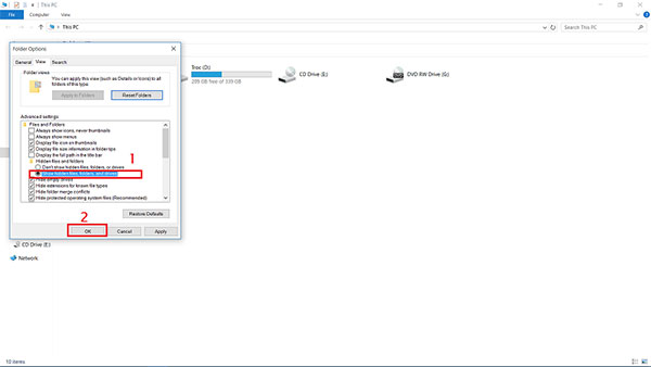 Khắc phục lỗi hiển thị các file bị ẩn trên Win 8, 8.1 và 10