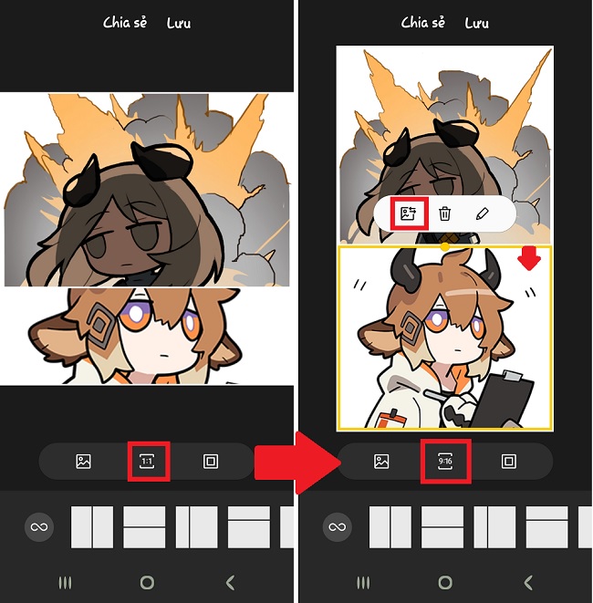 Điều chỉnh tỷ lệ khung ảnh