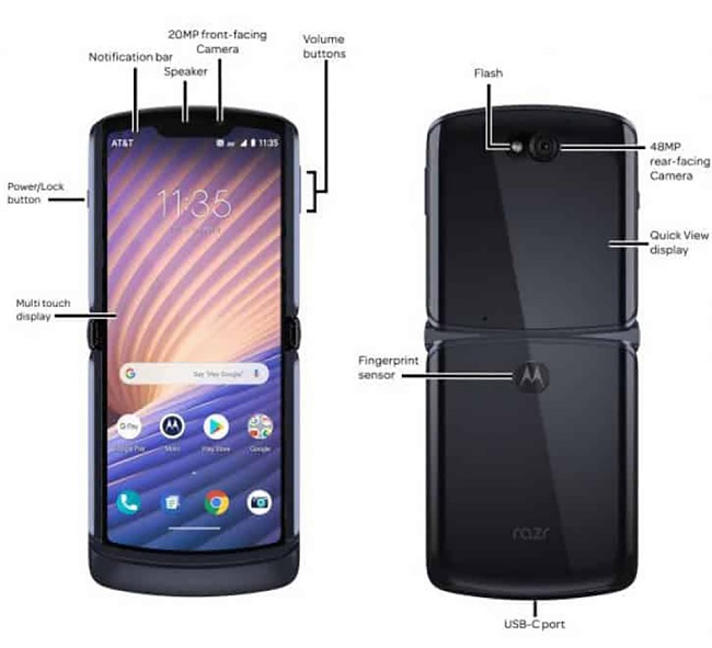Motorola RAZR 2020 rò rỉ trước đó