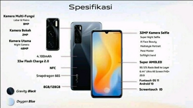 Lộ thông số kỹ thuật Vivo V20 SE ra mắt vào ngày 21/9 tại Thái Lan