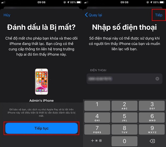 Thêm số điện thoại liên lạc