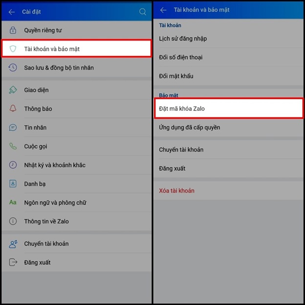 Đặt mã khóa Zalo để bảo mật thông tin