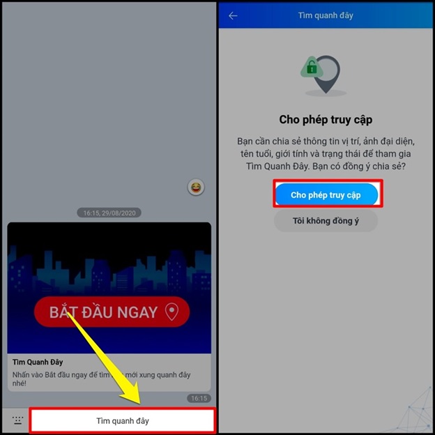 Nhấn theo hướng dẫn để bắt đầu nhé
