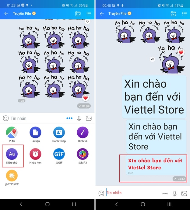 Thay đổi kiểu chữ để tạo sự ấn tượng