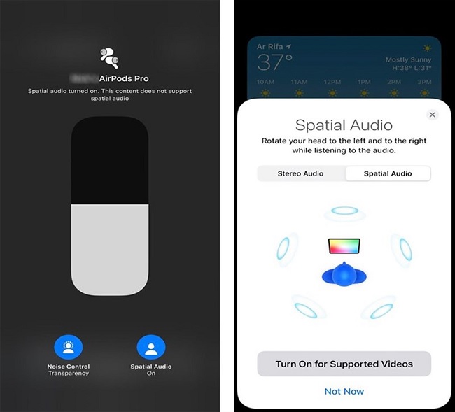 Cài đặt trải nghiệm âm thanh không gian