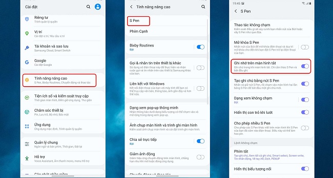 Ghi chú trên màn hình khóa áp dụng cho Galaxy Note 8 trở lên