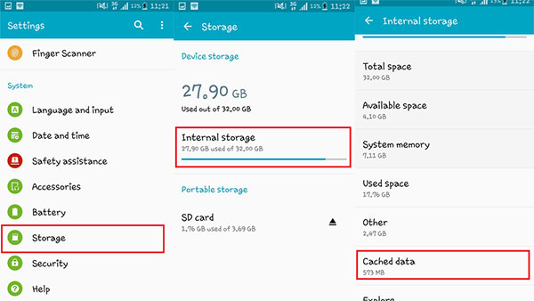Xóa bộ nhớ đệm trên điện thoại Android