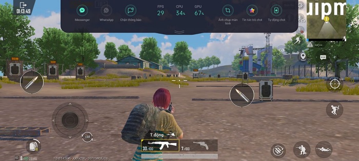 Chơi PUBG Mobile cũng không hề tệ, máy dễ dàng đạt được FPS từ 25 đến 30 khi cài đặt ở chế độ Medium