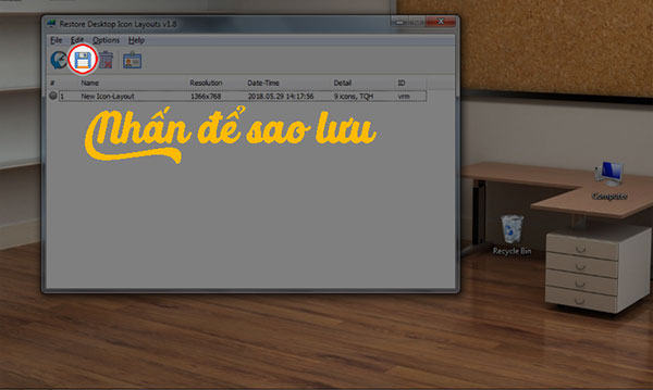 Cách cố định icon trên desktop trên Windows (2)