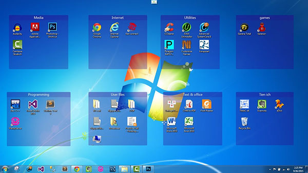 Cách sắp xếp các biểu tượng icon trên màn hình Desktop