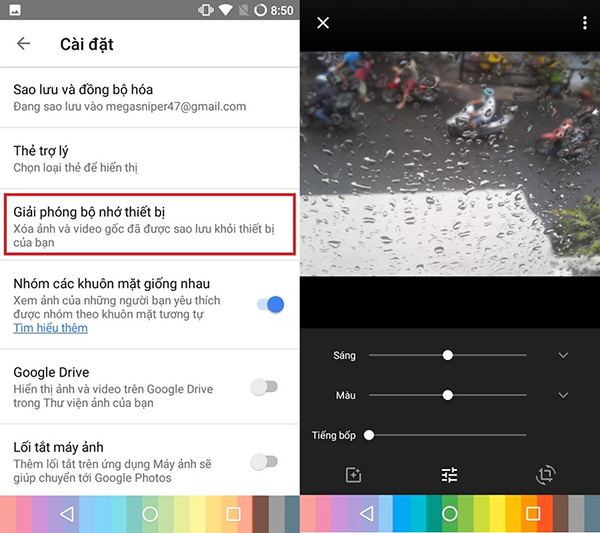 Giải phóng bộ nhớ thiết bị để tiết kiệm dung lượng bộ nhớ