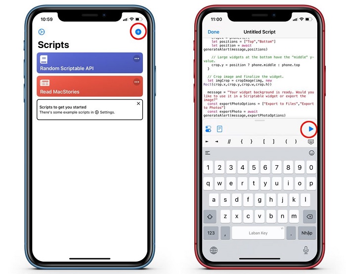 Copy đoạn mã và dán vào ứng dụng