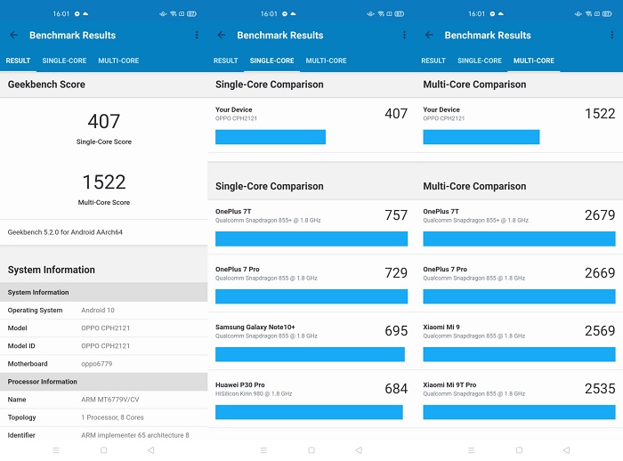 Điểm hiệu năng đo được bằng Geekbench 5