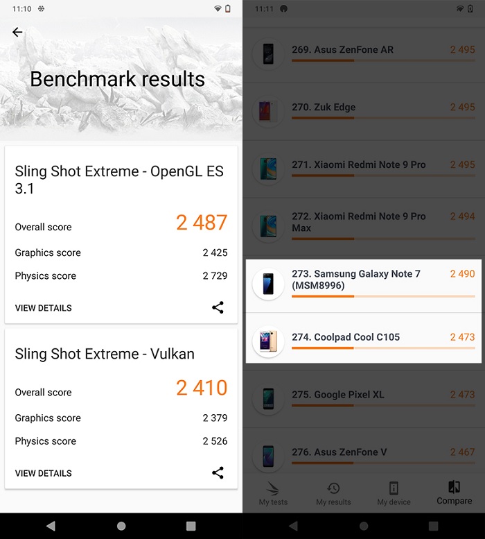 Điểm 3DMark trên Vivo V20