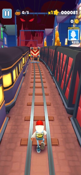 Thử thách với tựa game Subway Surfers