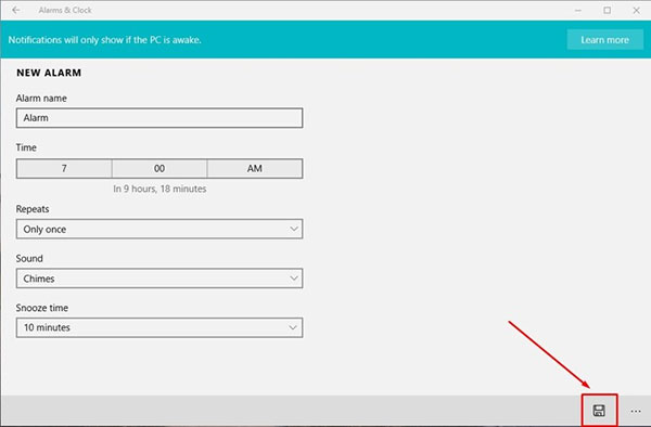 Cách đặt báo thức trên máy tính bằng Alarm & Clock (4)