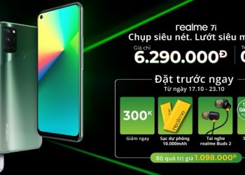Giảm ngay 300.000 đồng cùng bộ quà tặng đặc biệt từ Realme khi đặt trước Realme 7i tại Viettel Store