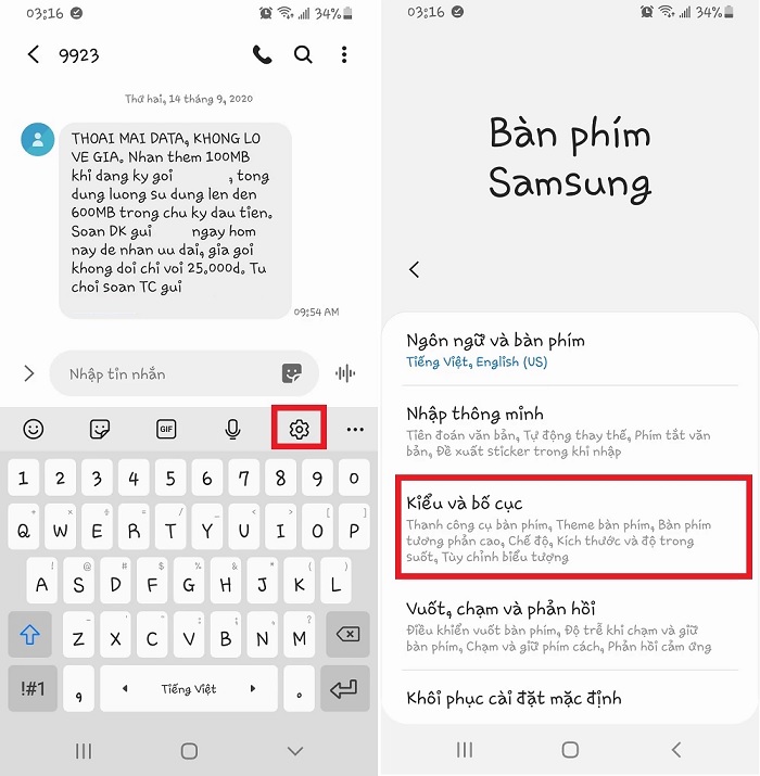 Mở ứng dụng văn bản để đổi màu nền bàn phím trên điện thoại Samsung