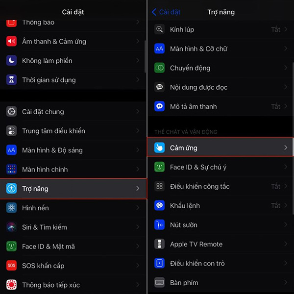 Vào cài đặt để thiết lập cài đặt mới.