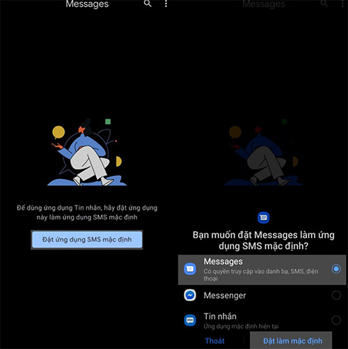 Đặt Messages làm mặc định