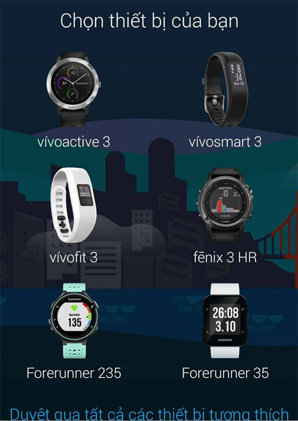 Chọn tên thiết bị của bạn để kết nối với điện thoại.