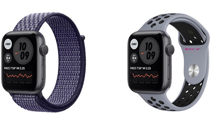 Phiên bản Nike của Apple Watch Series 6 đi kèm với hai tùy chọn màu: Bạc, Xám không gian