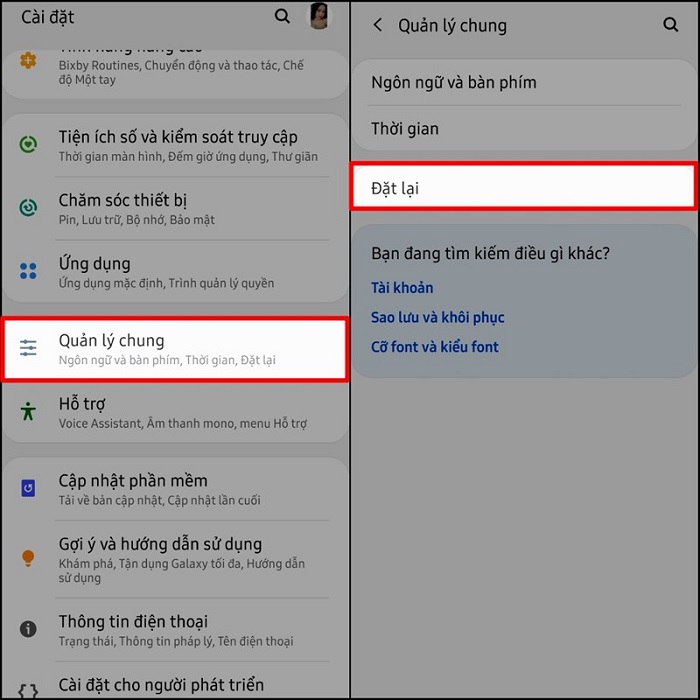 Tiến hành đặt lại điện thoại như lúc mới mua về
